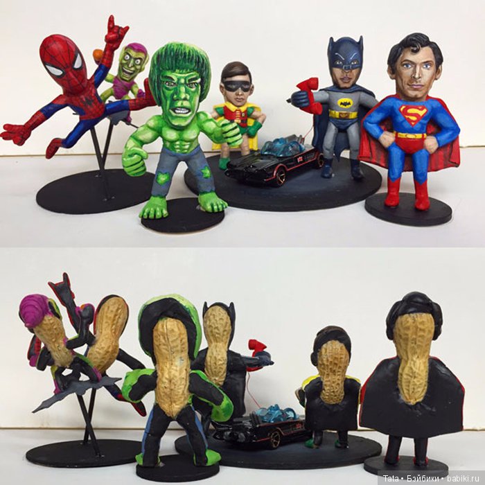 "Игра Престолов", The Beattles и Носферату: фигурки из арахиса от игрушечных дел мастера