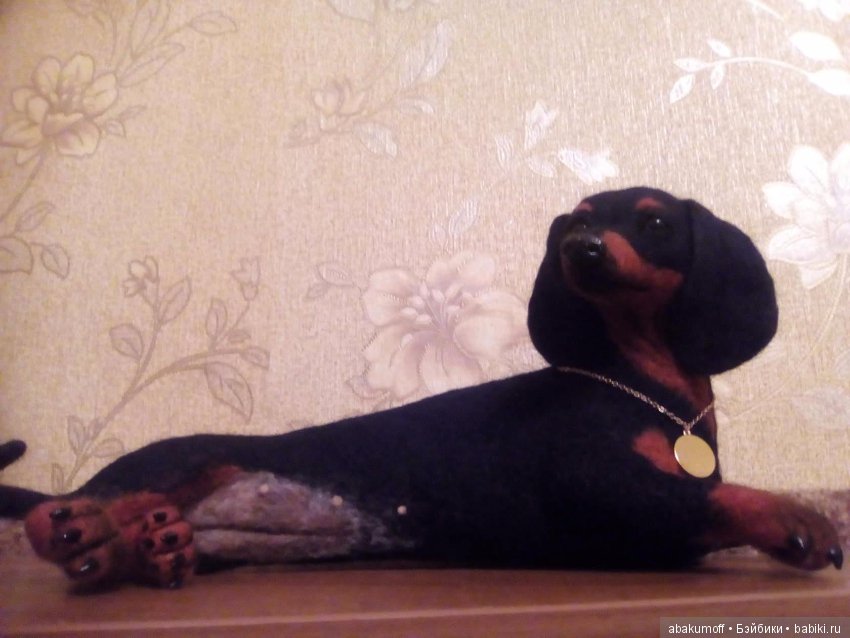 Из шерсти такса — Валяные игрушки из шерсти: сухое валяние