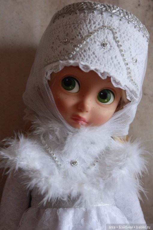 Выкройка платья, кокошника, оплечья от Марины Быковой на кукол Disney Animators (фото 3)