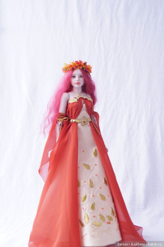 Осень. Авторская шарнирная кукла (фото 3)