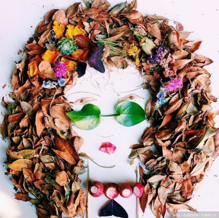 Невероятно нежные портреты, выполненные из цветов, ягод и растений