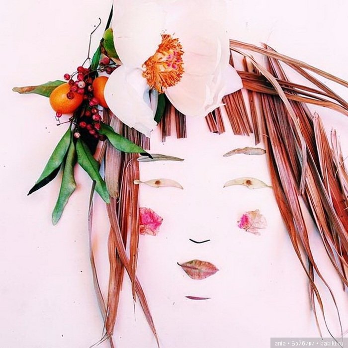 Невероятно нежные портреты, выполненные из цветов, ягод и растений