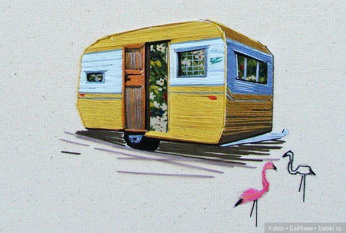 Трогательная вышивка с оттенком домашнего тепла и уюта