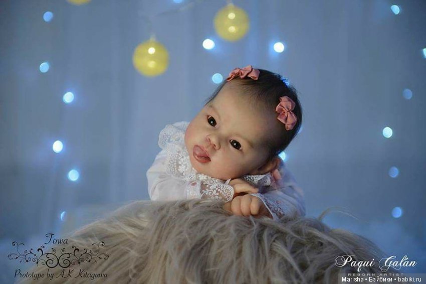 Малышка реборн Towa от мастера Paqui Galan, скульптор AK Kitagawa (фото 3)
