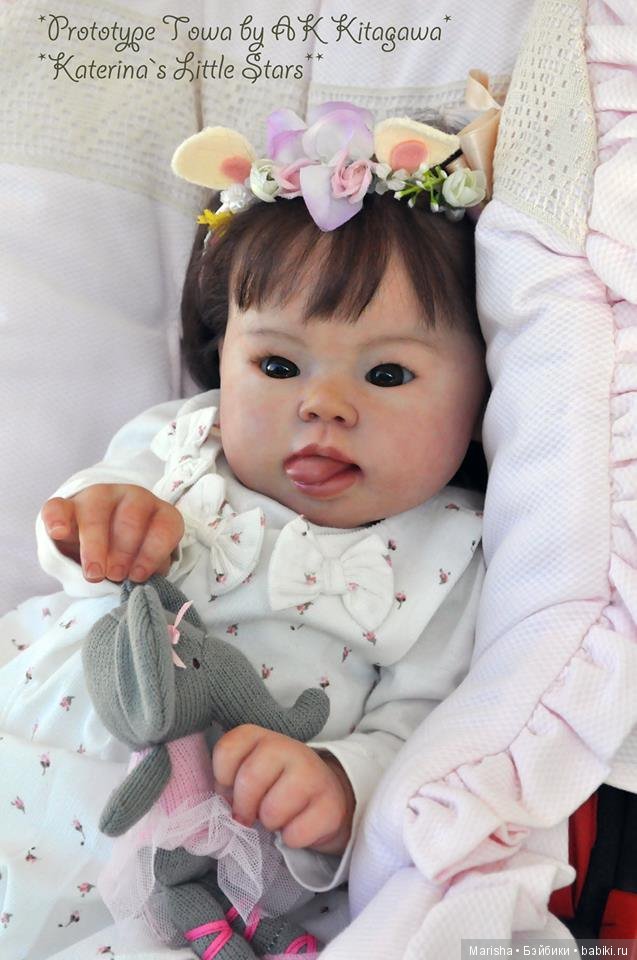Малышка реборн Towa от мастера Katerina Karli, скульптор AK Kitagawa (фото 6)
