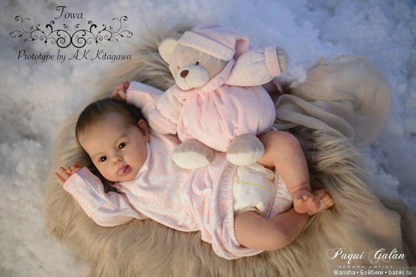 Малышка реборн Towa от мастера Paqui Galan, скульптор AK Kitagawa (фото 6)