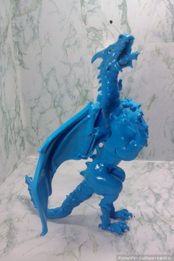 Эксперимент с цветом драконов продолжается, 3 D печать из пластика: ГОЛУБОЙ ДРАКОН (фото 2)