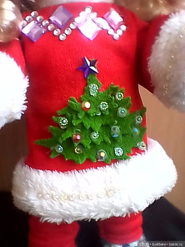 Новогодняя интерьерная куколка (фото 4)
