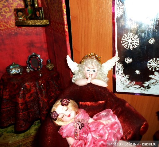 Кукольная миниатюра. Комната с камином