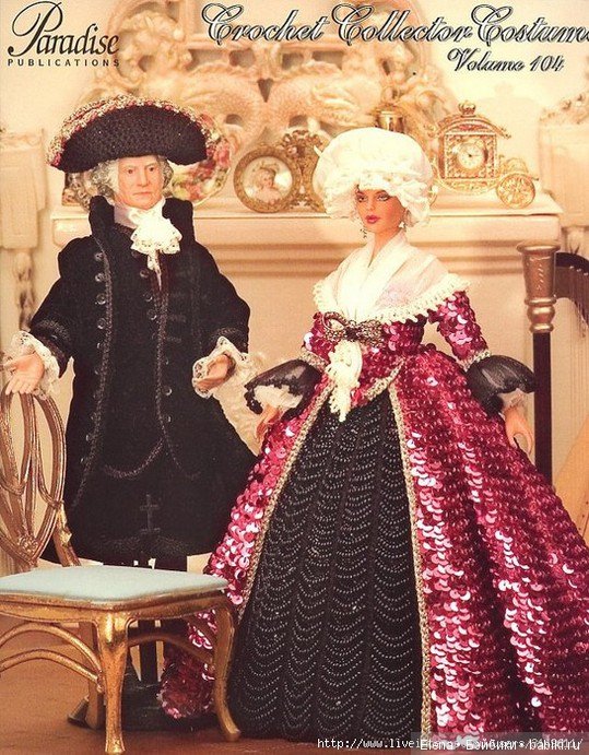 Шикарные вязанные наряды для Барби, 1