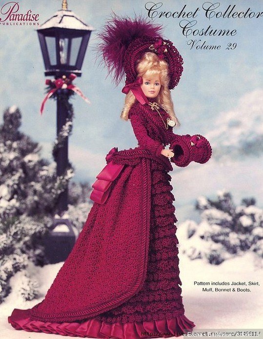 Шикарные вязанные наряды для Барби, 1