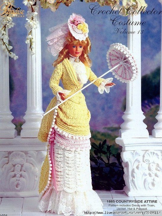 Шикарные вязанные наряды для Барби, 1