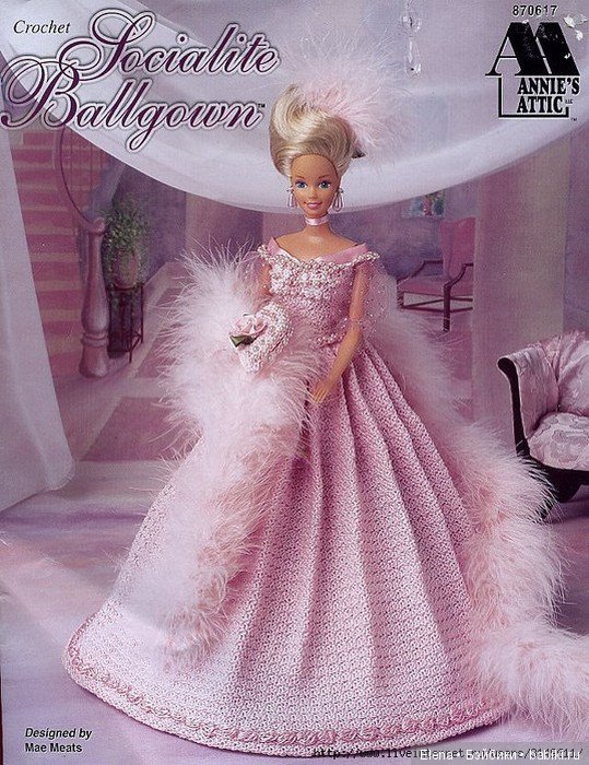Шикарные вязанные наряды для Барби, 2