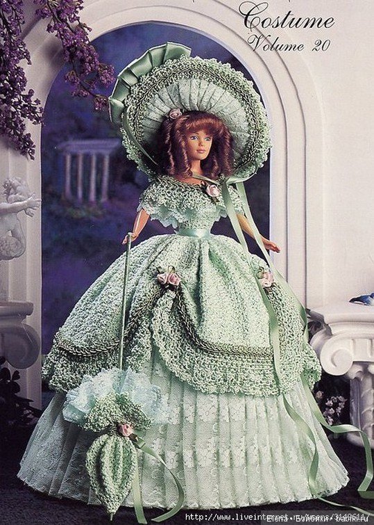 Шикарные вязанные наряды для Барби, 1