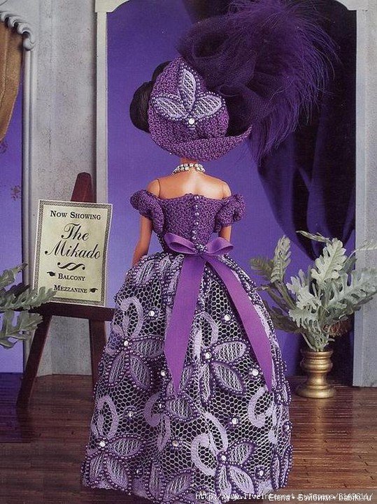 Шикарные вязанные наряды для Барби, 2