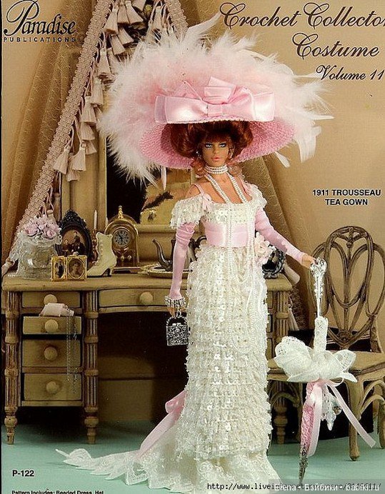 Шикарные вязанные наряды для Барби, 2