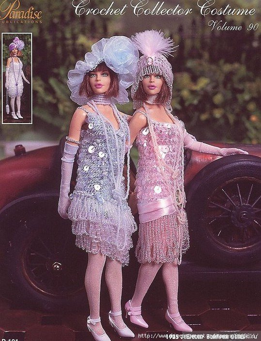 Шикарные вязанные наряды для Барби, 2