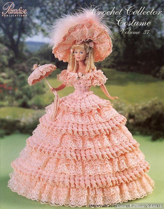 Шикарные вязанные наряды для Барби, 1