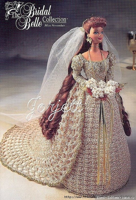 Шикарные вязанные наряды для Барби, 2