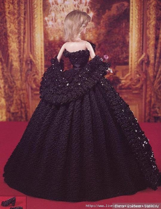 Шикарные вязанные наряды для Барби, 2