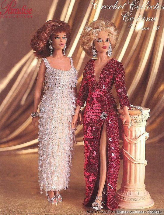 Шикарные вязанные наряды для Барби, 2