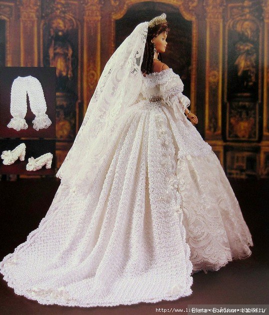 Шикарные вязанные наряды для Барби, 2