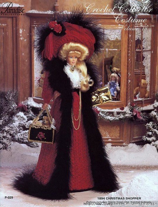 Шикарные вязанные наряды для Барби, 1