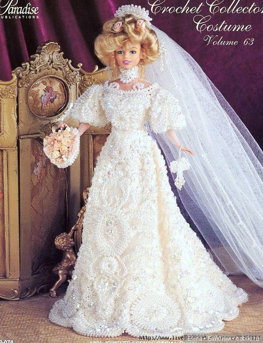 Шикарные вязанные наряды для Барби, 2