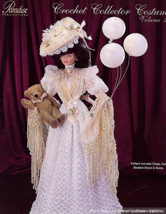 Шикарные вязанные наряды для Барби, 2