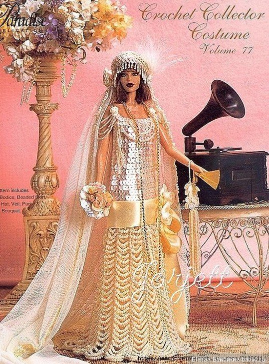 Шикарные вязанные наряды для Барби, 2