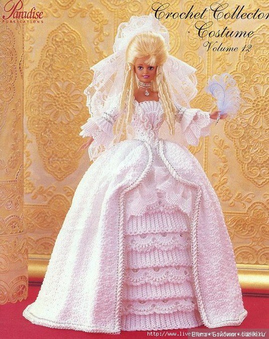 Шикарные вязанные наряды для Барби, 1