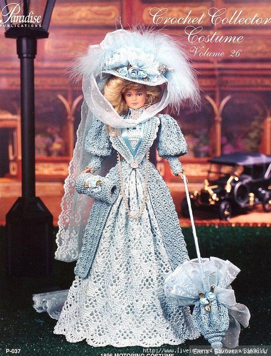 Шикарные вязанные наряды для Барби, 1