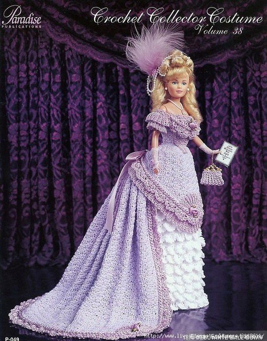 Шикарные вязанные наряды для Барби, 1