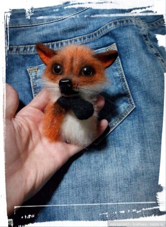 Мои брошки лисятки — Валяные игрушки из шерсти: сухое валяние