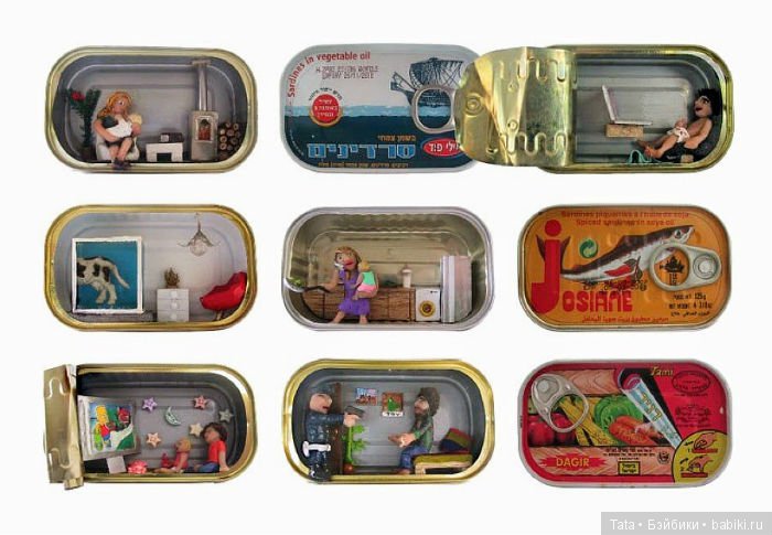 Любопытные миниатюрные диорамы в банках из-под сардин (фото 2)