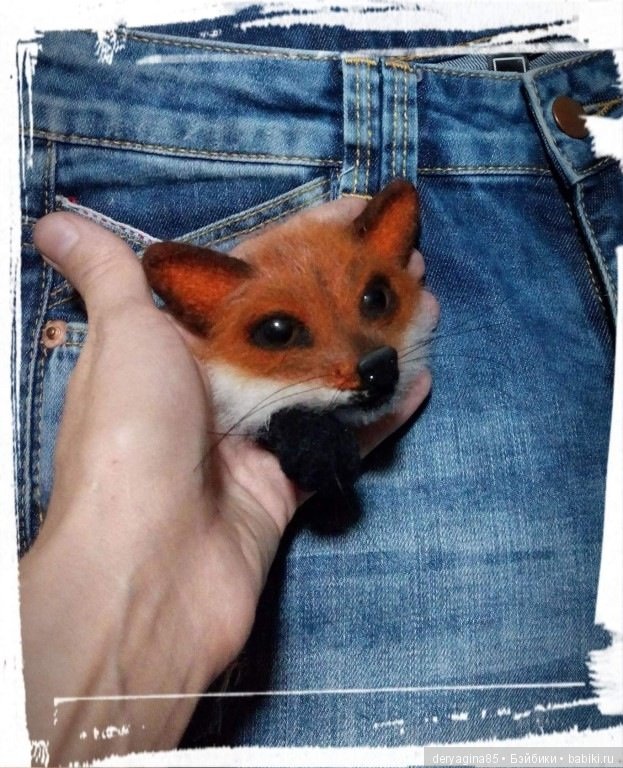 Лис и енот — Валяные игрушки из шерсти: сухое валяние