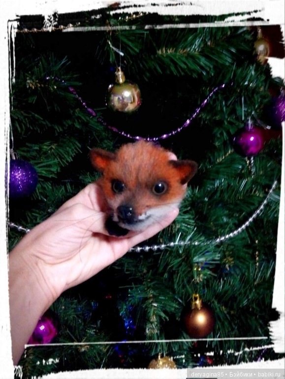 Брошь лисичка — Валяные игрушки из шерсти: сухое валяние (фото 6)