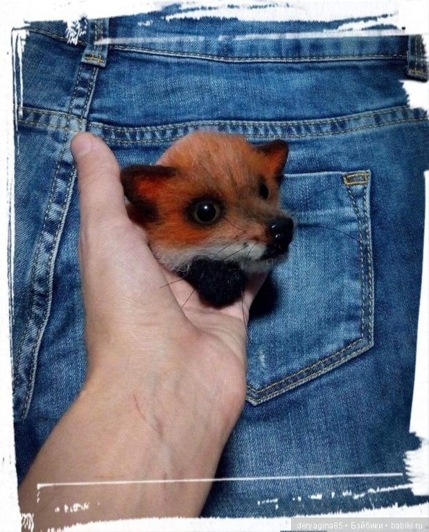 Брошь лисичка — Валяные игрушки из шерсти: сухое валяние (фото 10)