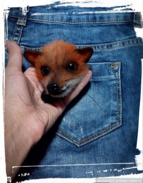 Брошь лисичка — Валяные игрушки из шерсти: сухое валяние (фото 9)