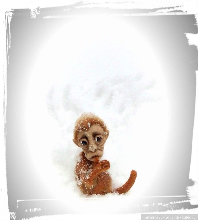 Брошь обезьянка — Валяные игрушки из шерсти: сухое валяние (фото 5)