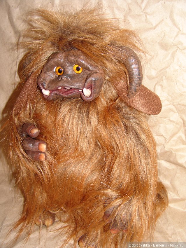 Людо из фильма Лабиринт — Игрушки в смешанной технике (мех и глина): Арт (фото 2)