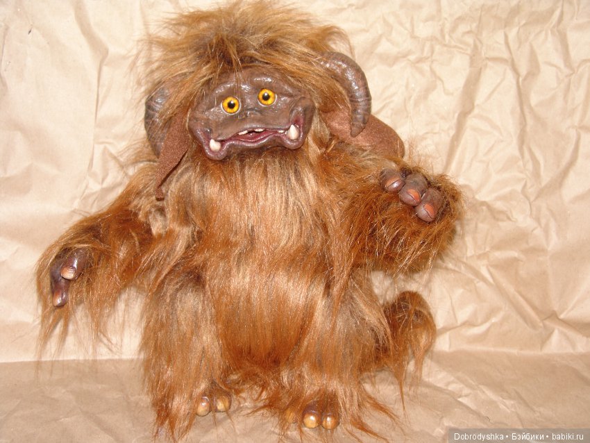 Людо из фильма Лабиринт — Игрушки в смешанной технике (мех и глина): Арт (фото 3)