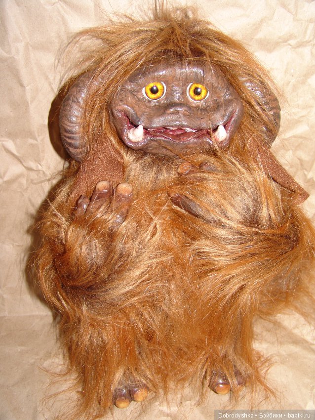 Людо из фильма Лабиринт — Игрушки в смешанной технике (мех и глина): Арт (фото 7)