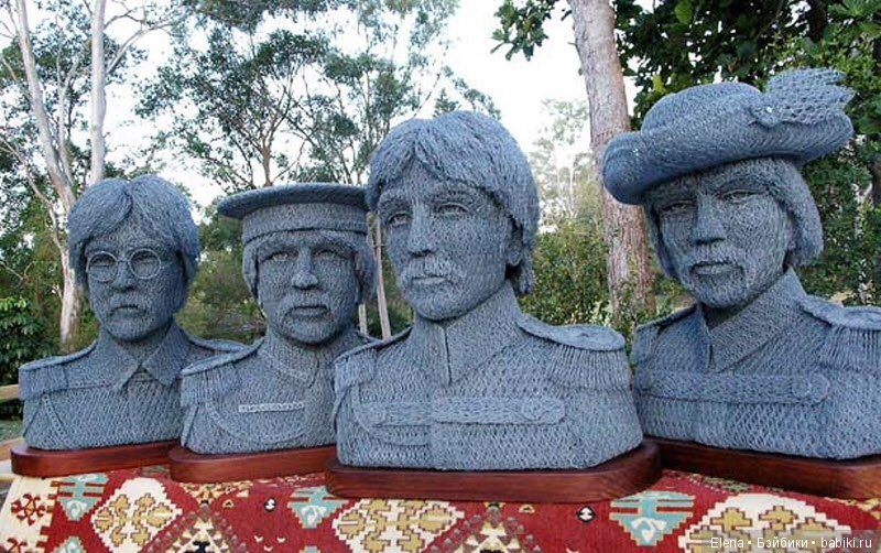 Скульптуры из проволоки — Авторская скульптура и статуэтки: гипс