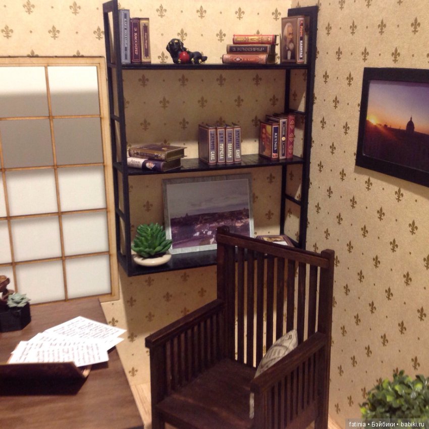 Румбокс 1:6 "Кабинет-библиотека" (фото 9)