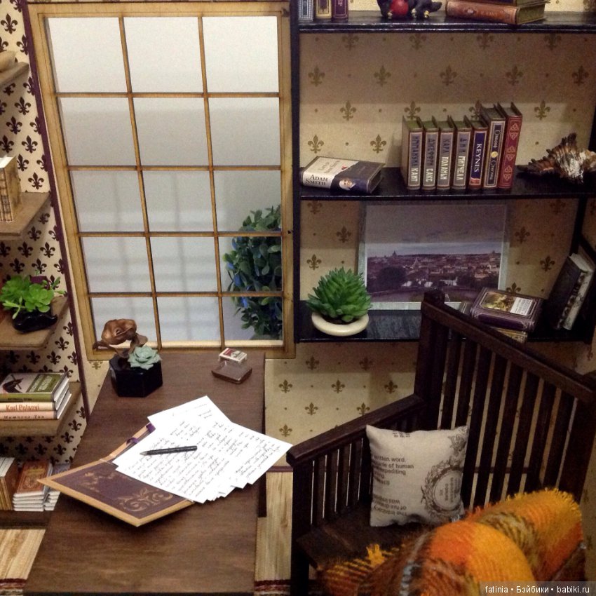 Румбокс 1:6 "Кабинет-библиотека" (фото 4)