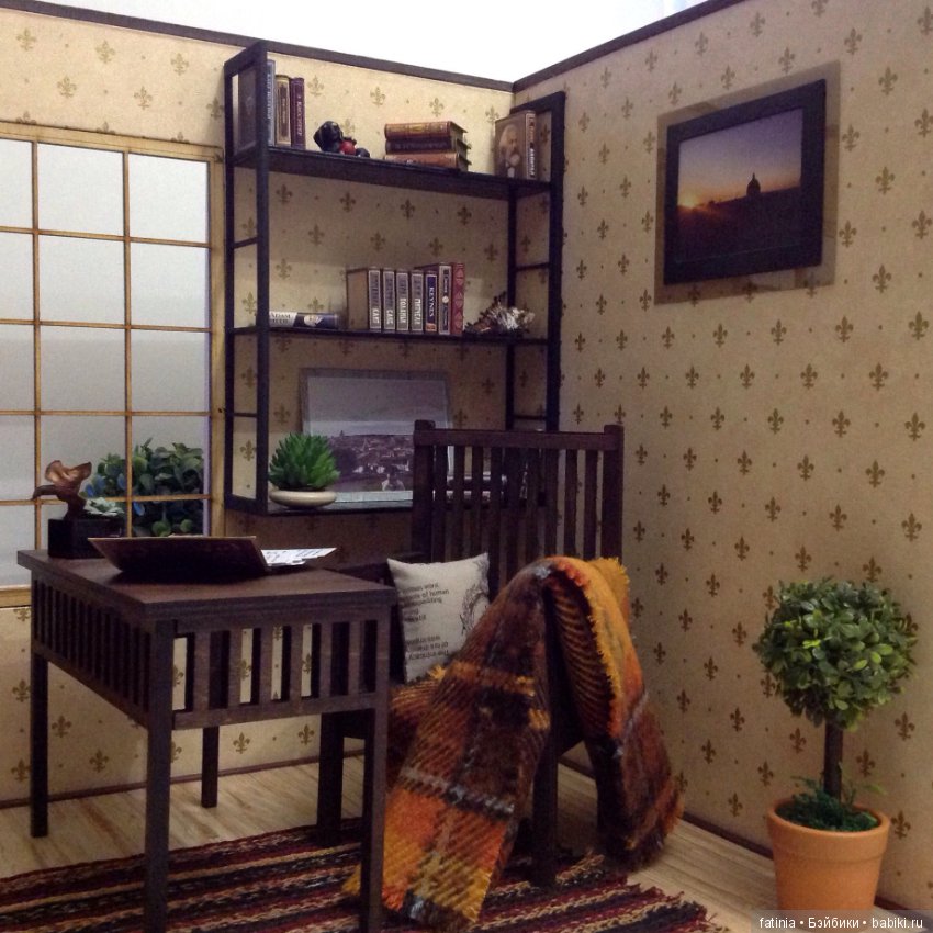 Румбокс 1:6 "Кабинет-библиотека" (фото 5)