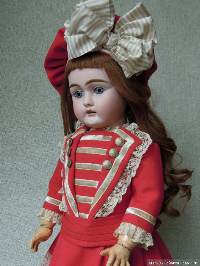 Платье а-ля матроска — Антикварные куклы Bahr & Proschild (BP): Бар и Прёшильд (фото 4)