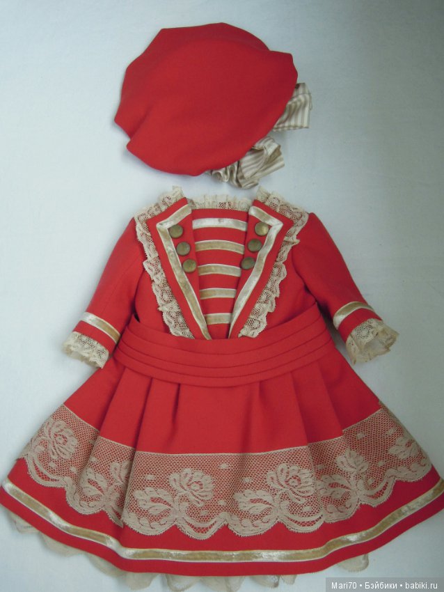 Платье а-ля матроска — Антикварные куклы Bahr & Proschild (BP): Бар и Прёшильд (фото 5)