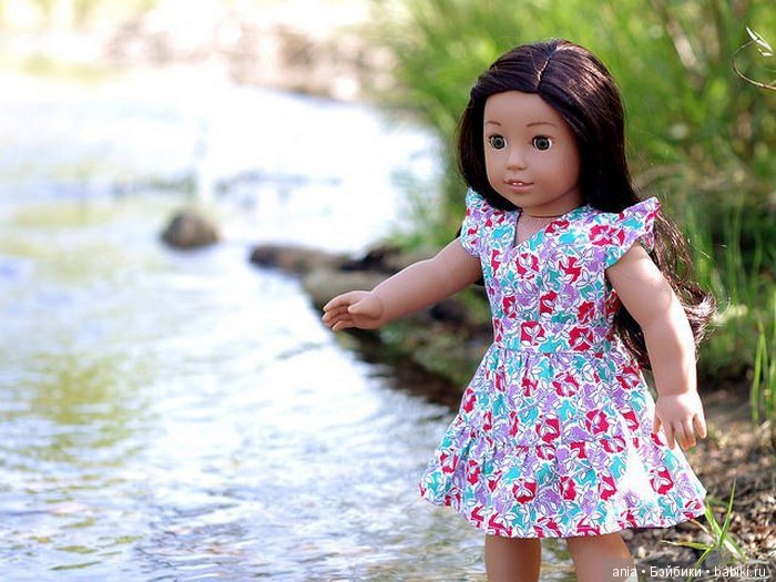 Платье для кукол типа American Girl, с выкройкой